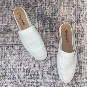 Free people at ease backless loader in off white